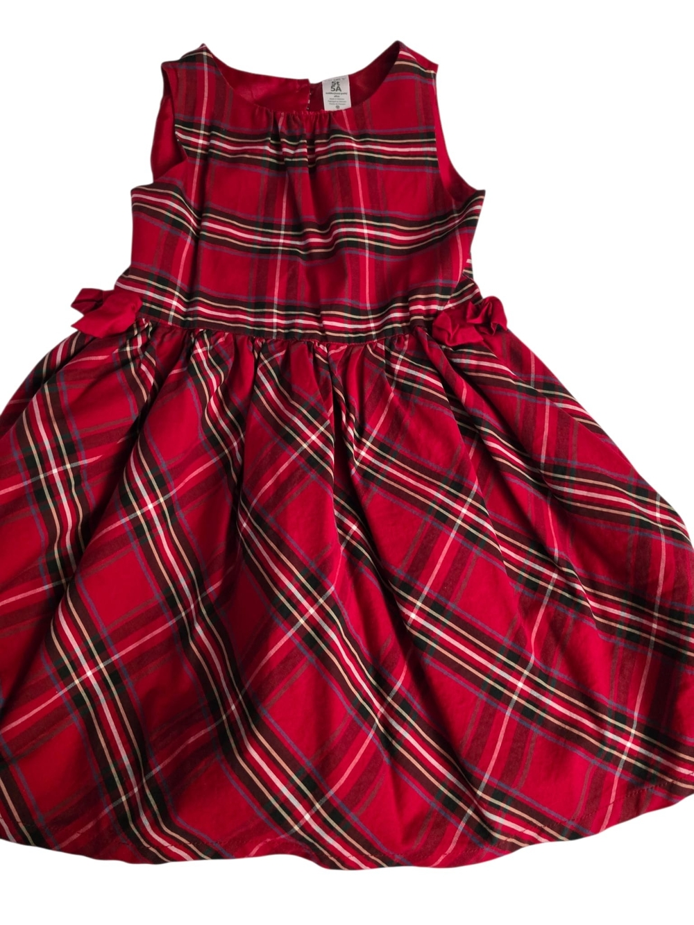 Carter's Red Plaid Sleeveless Holiday Dress